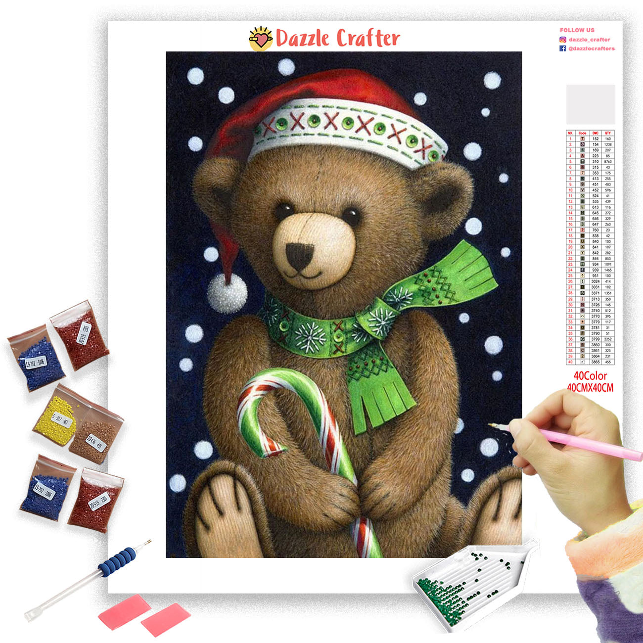 Teddy bear diamond sales painting