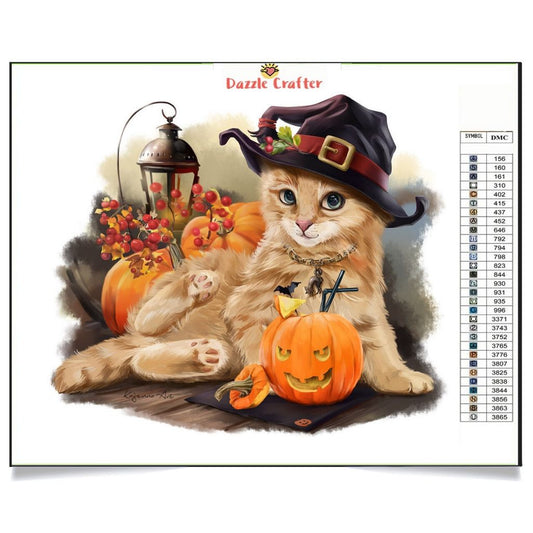 HALLOWEEN CAT  Diamond Painting Kit - DAZZLE CRAFTER