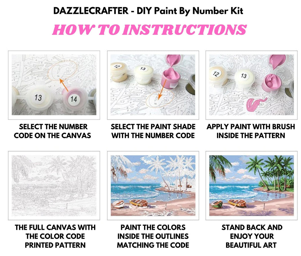Craftoria DIY Paint by Numbers Kit for Adults and Kids, Snowy