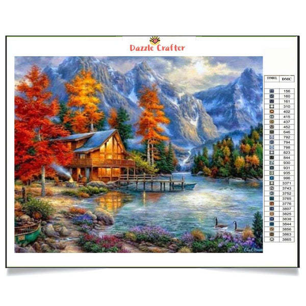 Diamond Art Club SQUARES Cottage By The Lake – Kreative Kreations
