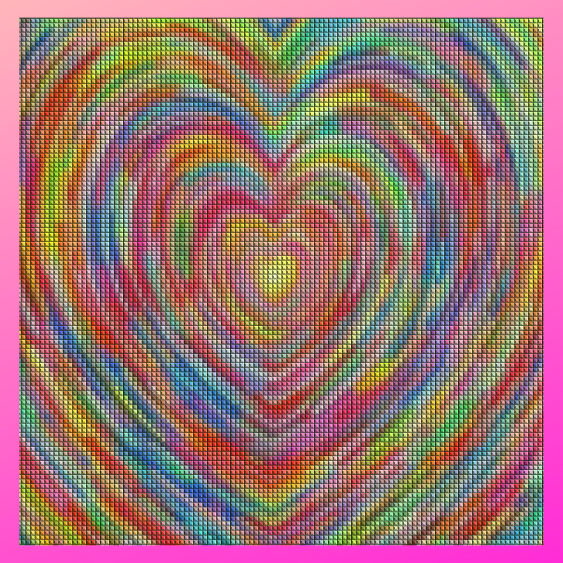 RAINBOW HEART Diamond Painting Kit