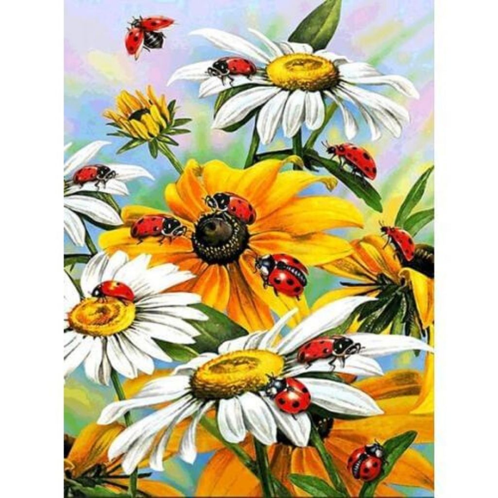 Colorful Daisy Flowers Diamond Painting 