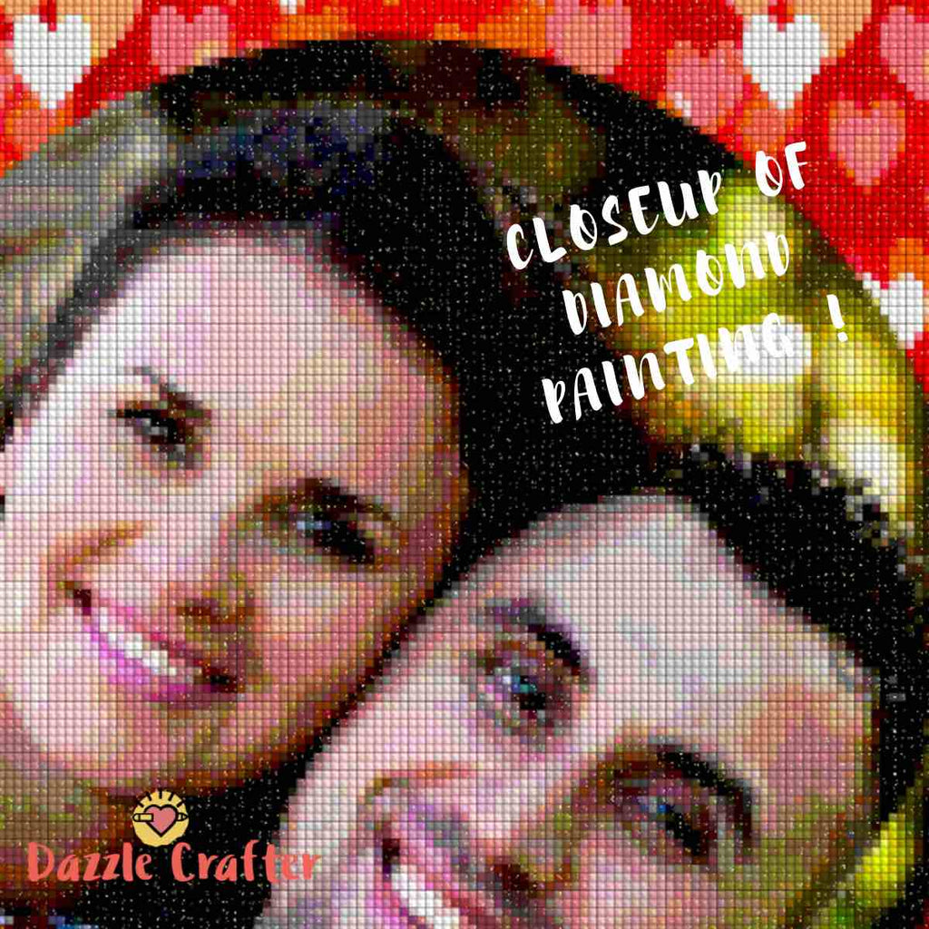 CUSTOM PHOTO WITH VALENTINE HEART FRAME - MAKE YOUR OWN DIAMOND PAINTI –  DAZZLE CRAFTER