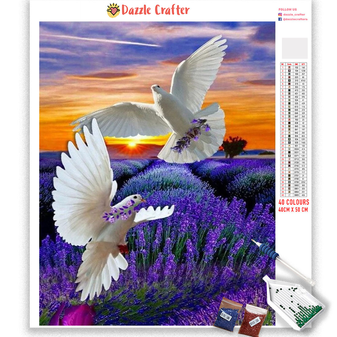 DAZZLING LILAC BUTTERFLY Diamond Painting Kit