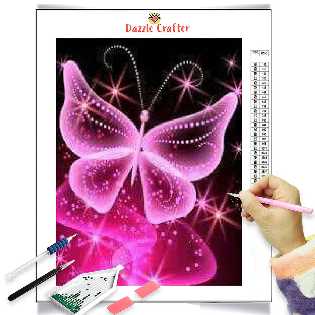 Pink Flowers and Coffee - Diamond Painting Kit – Just Paint with Diamonds