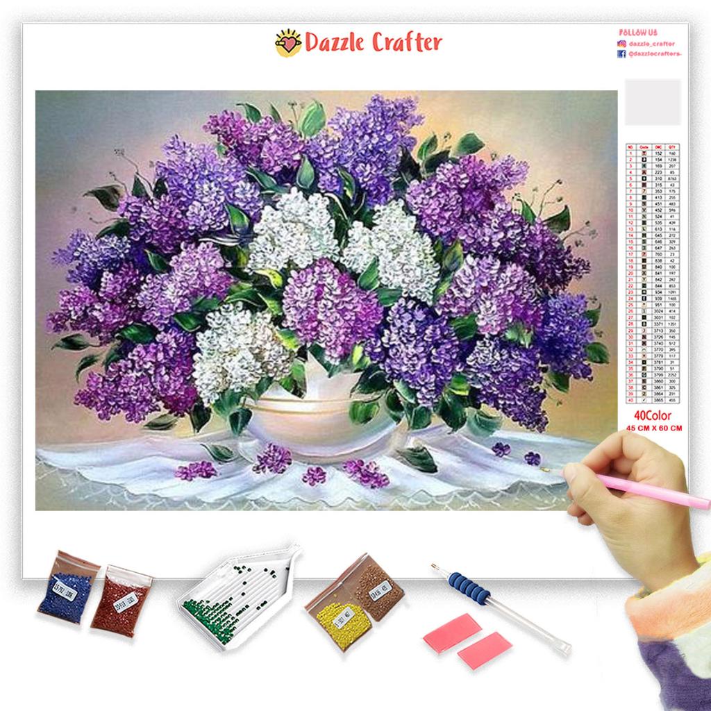 DAZZLING LILAC BUTTERFLY Diamond Painting Kit