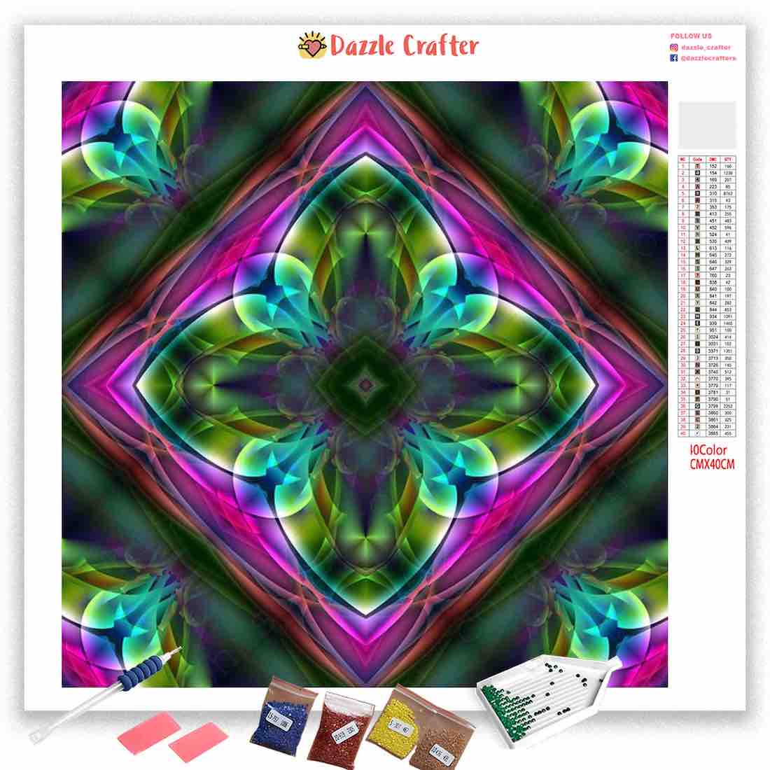 JEWEL MANDALA Diamond Painting Kit – DAZZLE CRAFTER