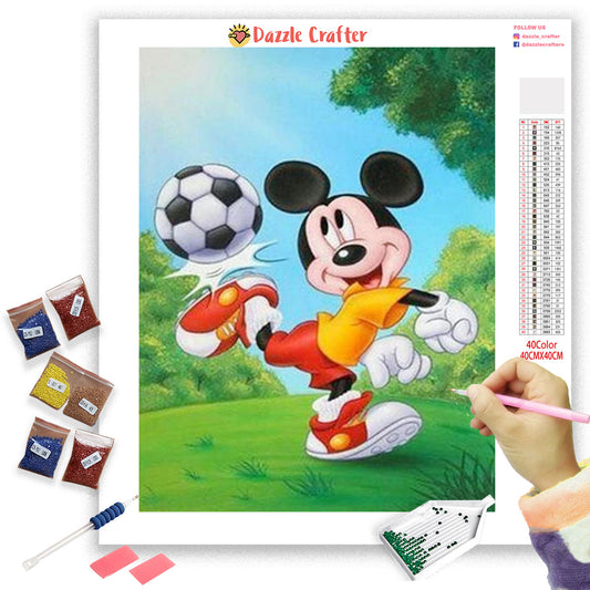 MICKEY PLAYING BALL Diamond Painting Kit