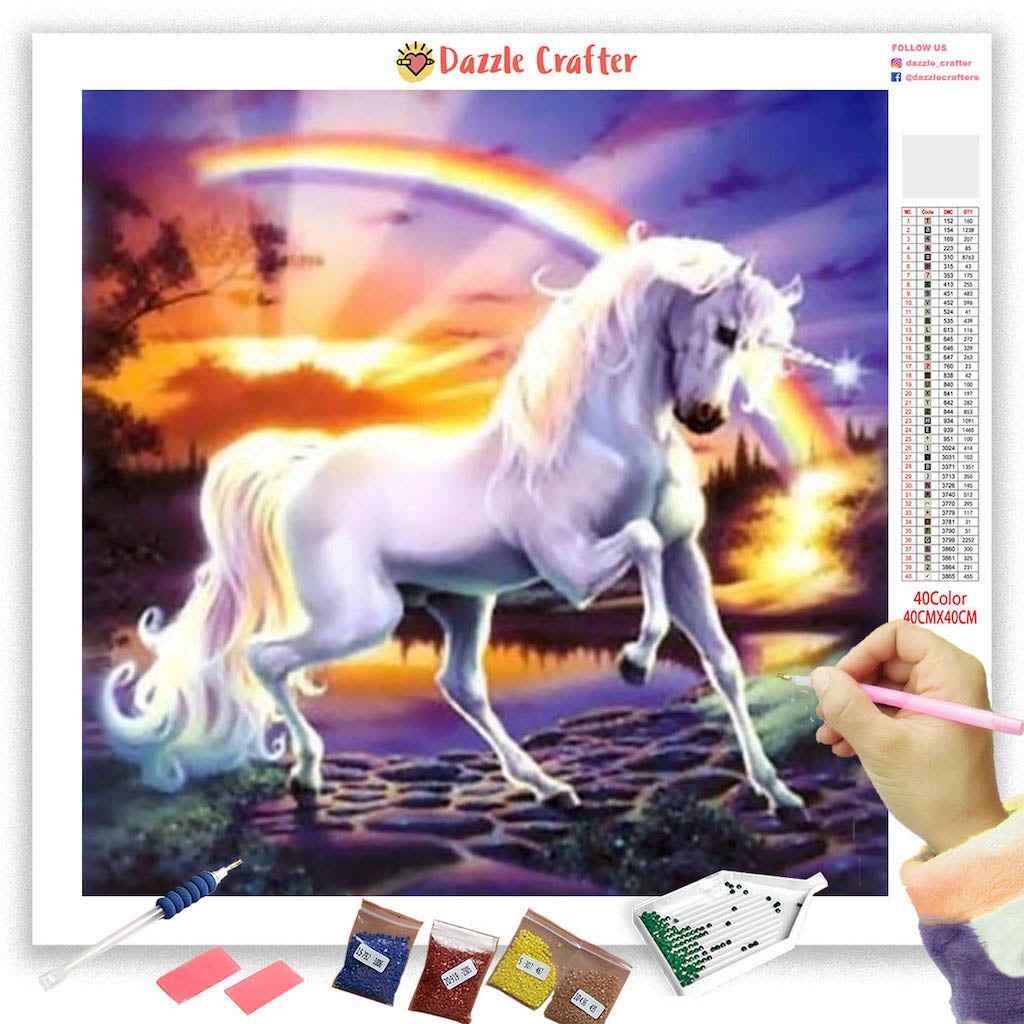 5D Diamond Painting Rainbow Paint Horse Kit