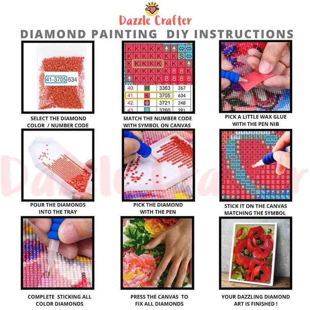 RED ROSES Diamond Painting Kit – DAZZLE CRAFTER