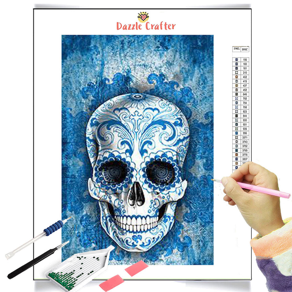 THE BLUE SKULL Diamond Painting Kit