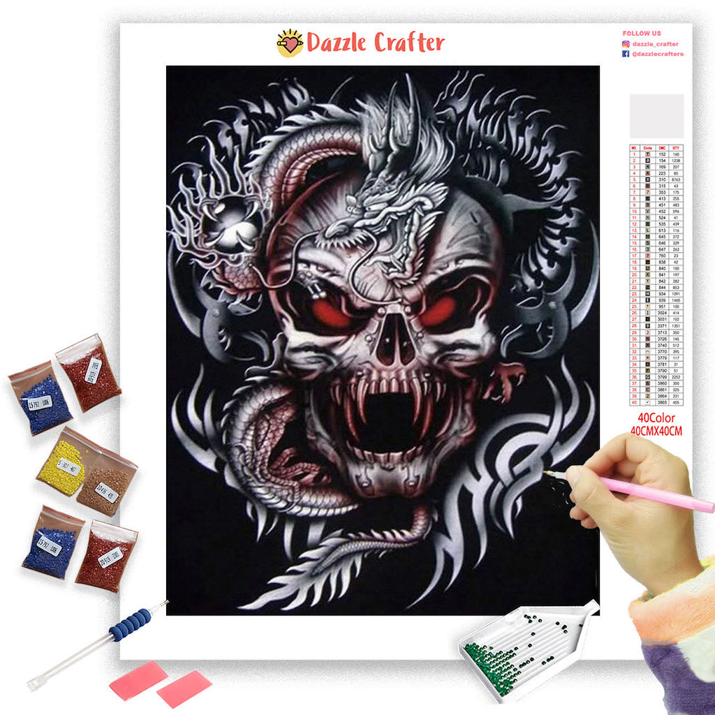 Cool Diamond Painting Kits For Adults Skull Full Diamond Art Kit For Adults  Beginner Skeleton Cyberpunk