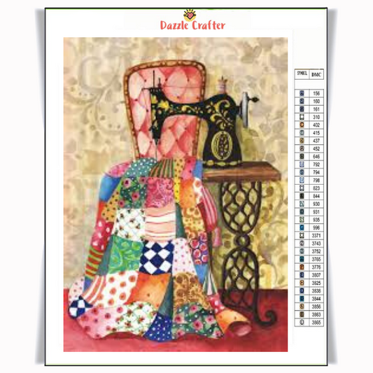 SEWING A QUILT Diamond Painting Kit - DAZZLE CRAFTER