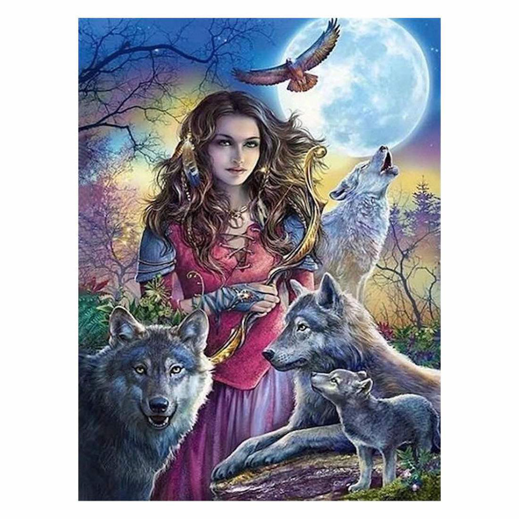 Beautiful Girl & Fox Diamond Painting