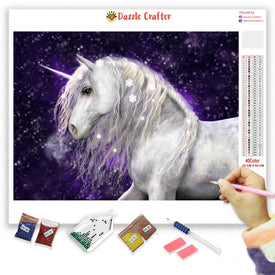 Purple Unicorn Diamond Painting Kit (Full Drill) – Paint With
