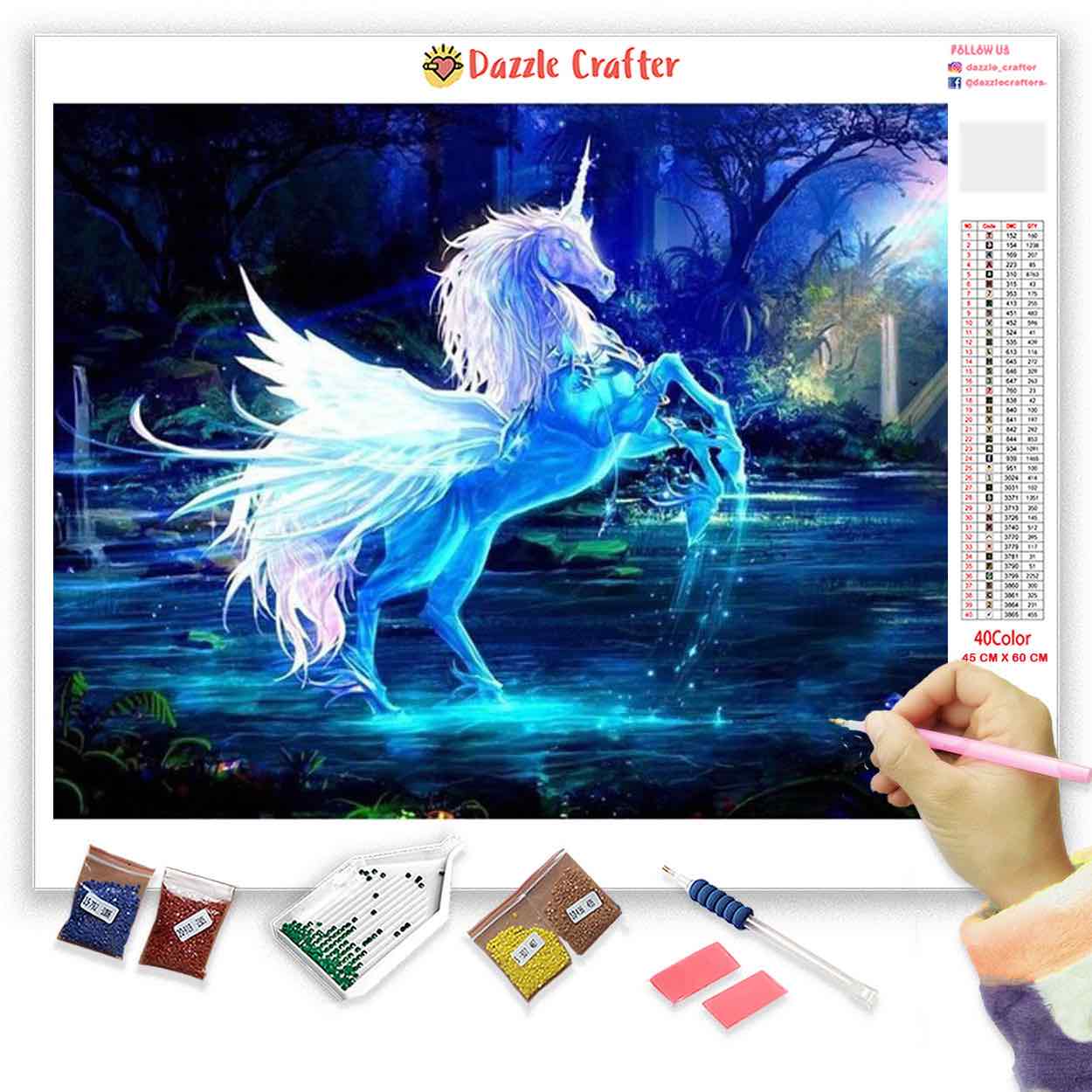 Unicorn Full Moon Diamond Art Kit - Crystal Painting & Crafts - Fantasy  Gifts — FairyGlen Store