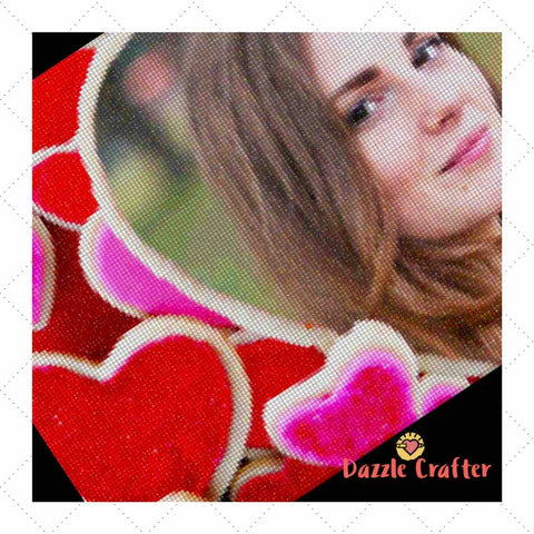 CUSTOM PHOTO WITH VALENTINE HEART FRAME - MAKE YOUR OWN DIAMOND PAINTI –  DAZZLE CRAFTER