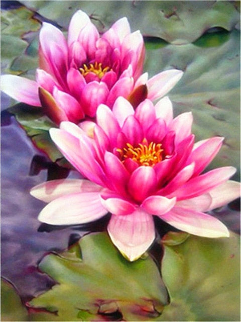 TWIN LOTUS Diamond Painting Kit - DAZZLE CRAFTER