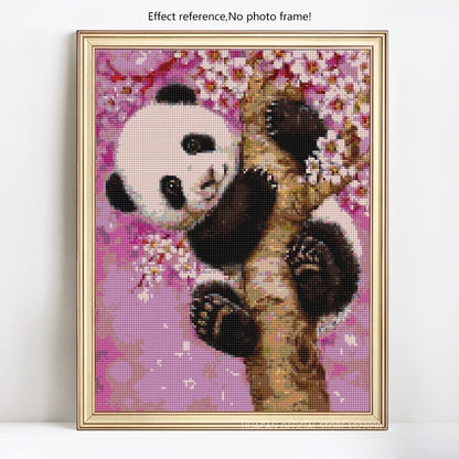 PANDA WITH CHERRY BLOSSOMS Diamond Painting Kit - DAZZLE CRAFTER