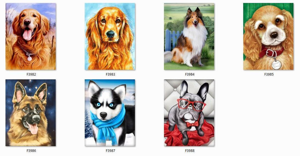 COLORFUL DOG 2 Diamond Painting Kit – DAZZLE CRAFTER