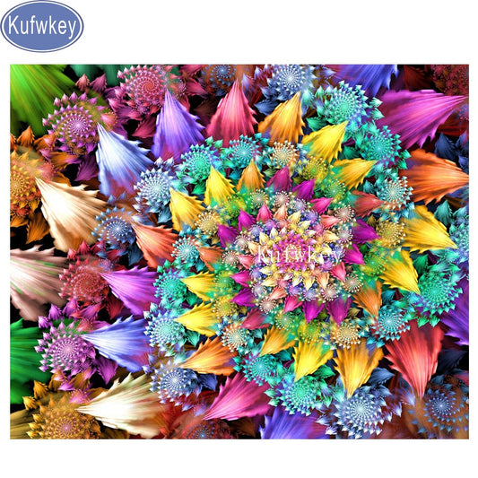 MANDALA FLOWERS Diamond Painting Kit - DAZZLE CRAFTER